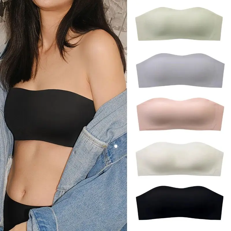 

Women Strapless Bra Will Take That Fall Underwear Sexy Push Up Anti-sagging Seamless Nosteel Ring Comfortable Bralette Underwear