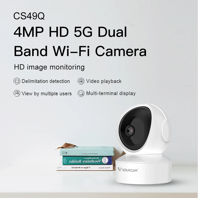 

Vstarcam CS49Q Home Security Camera 360° / 1296P/2560P HD 2.4G/5G WiFi Night Vision IP Detect Alarm Webcam Video Baby Monitor