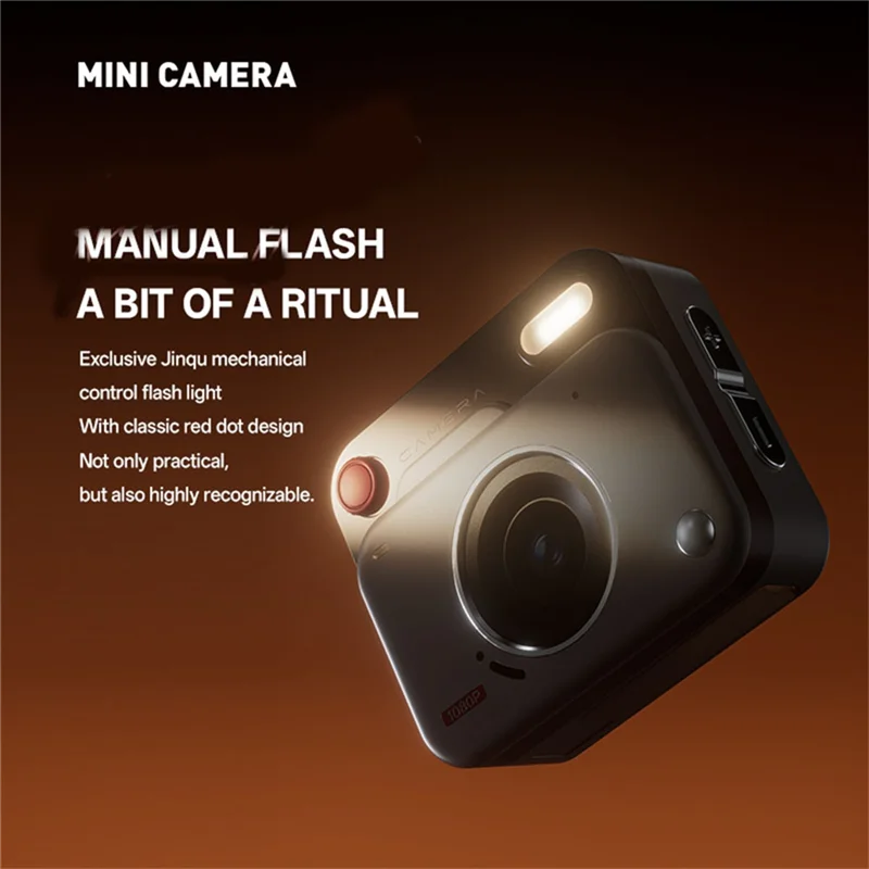 كاميرا GROCE-Outdoor Photography الرقمية HD CCD Retro Mini Compact 1080P 800W مع شاشة تسجيل فيديو للسفر باللون الأسود #5