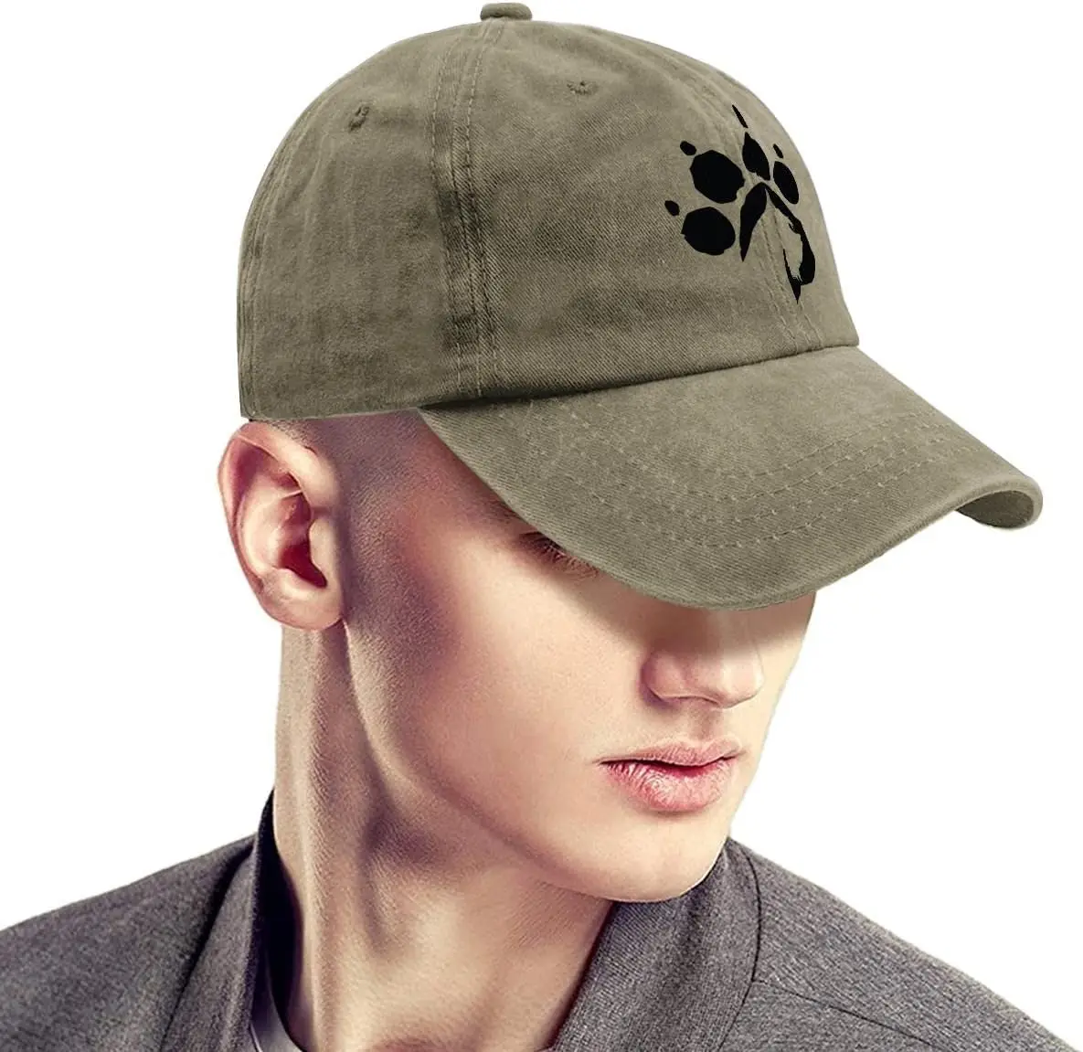 Schnauzer Paw Print Dad Hat Adjustable Lightweight Dog Owner Hats for Men Baseball Cap Cotton Climbing Cap Dog Lover