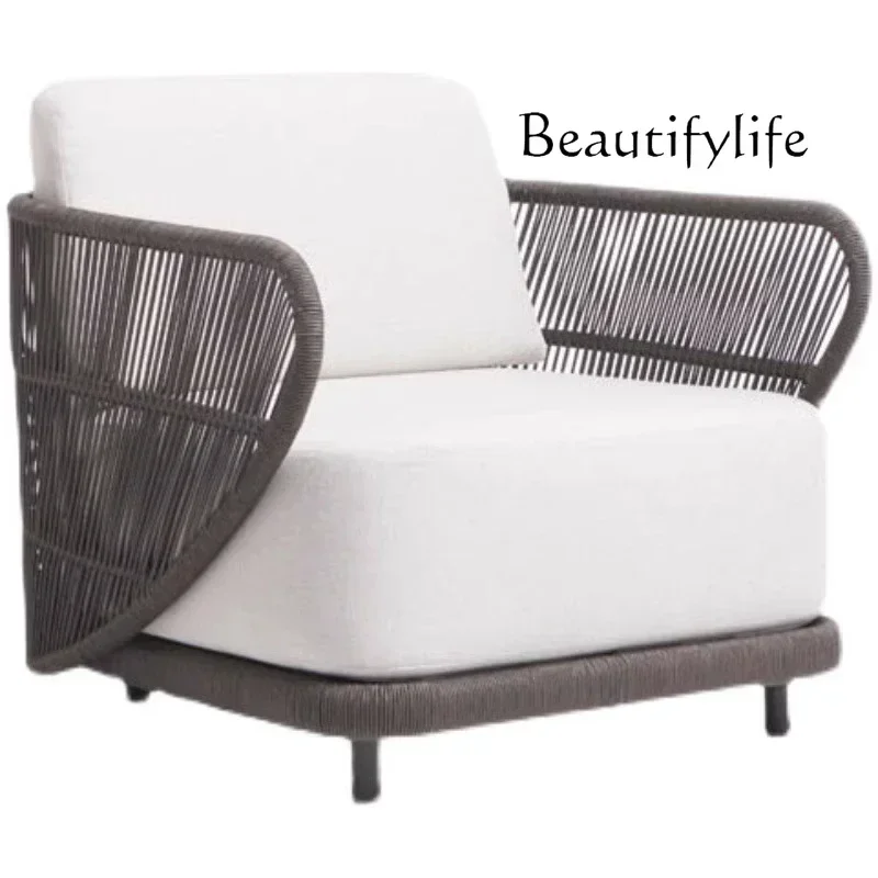 في الهواء الطلق أريكة الروطان فناء شرفة حديقة فيلا شرفة في الهواء الطلق الترفيه طاولة القهوة الشمال