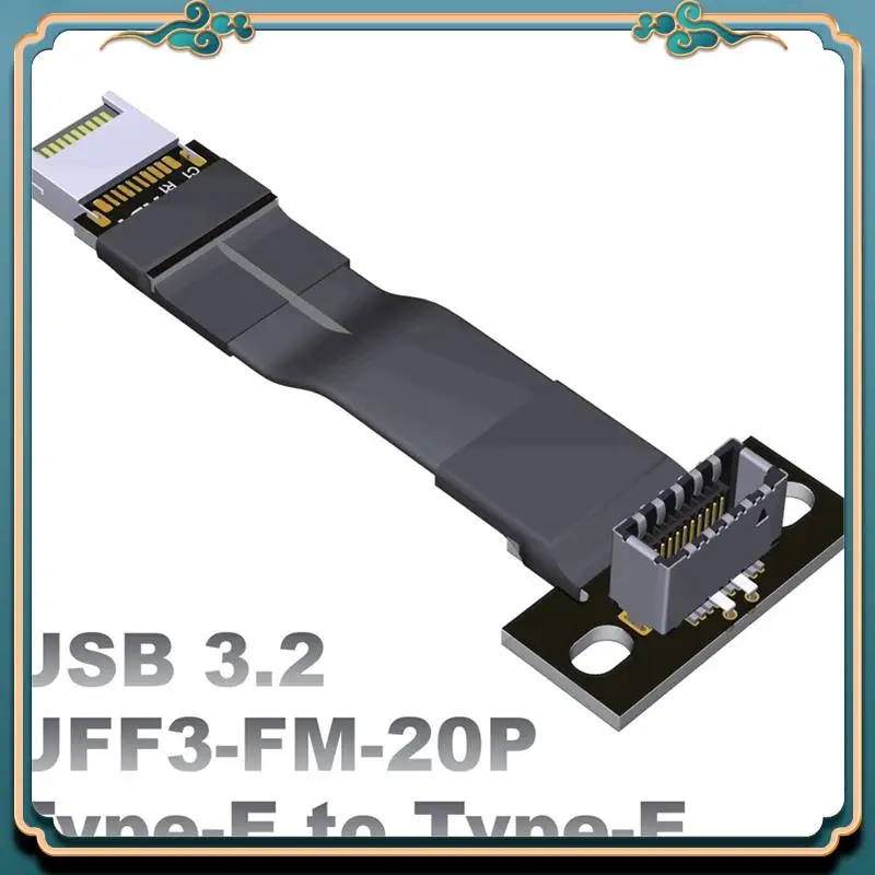 

(Новинка)-USB 3.2 GEN2 Тип E Переходник «папа-мама» 20-контактный удлинитель с кабелем с винтовым отверстием для монтажа на панели