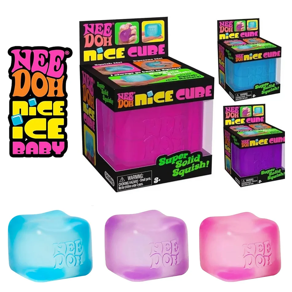 

Мягкая сенсорная игрушка-антистресс Needoh Nice Cube для снятия тревоги у взрослых и детей, премиум-качество, в наличии