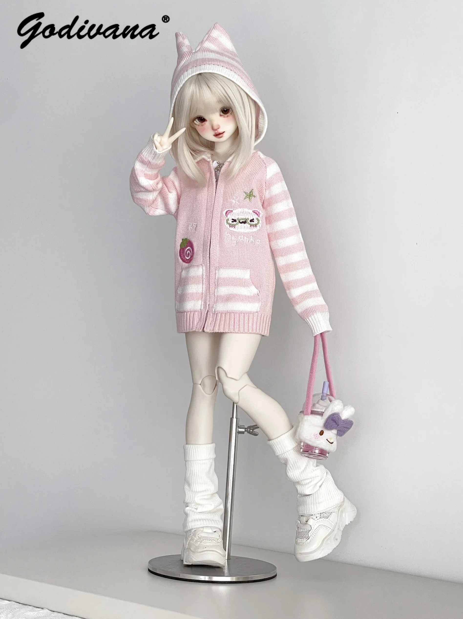 Handmade Striped Knit Long Sle - огляд і ціна Embroidery Cloth