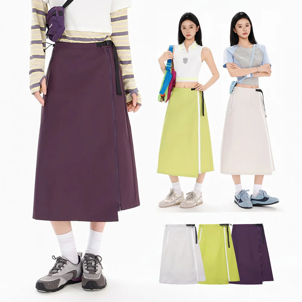 Outdoor Water-repellent Quick Dry Zipper Skirt Women Streetwear Fashion It Girl Y2k Loose Casual Sport City Hiking Cargo Skirts
