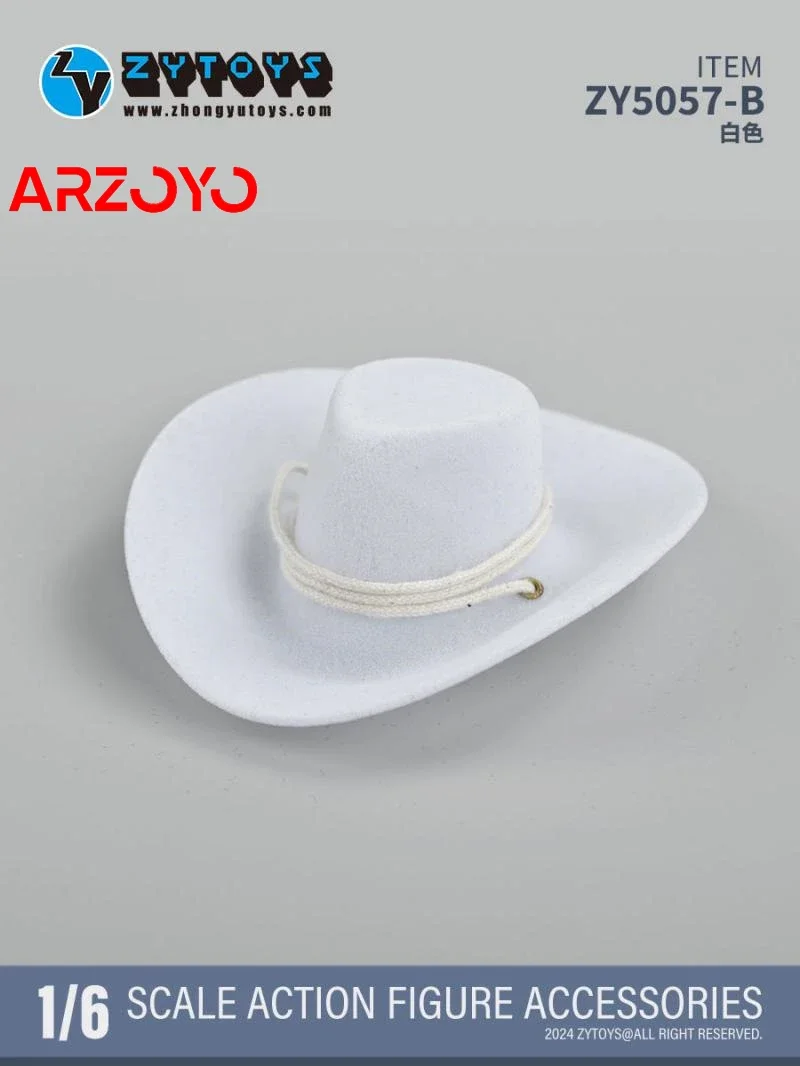 Em estoque zytoys zy5057 1/6 chapéu de cowboy masculino casual cor sólida chapéu modelo roupas acessórios caber 12 ''soldado figura de ação corpo