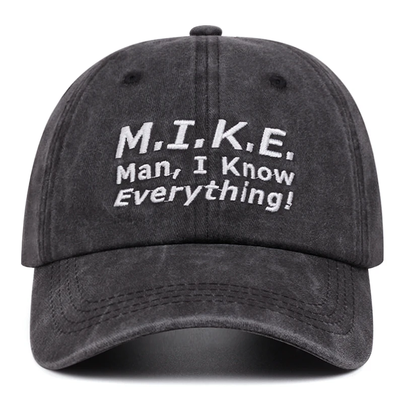Mike retro washed embroidered baseball cap women men outdoor fashion versatile casual hat