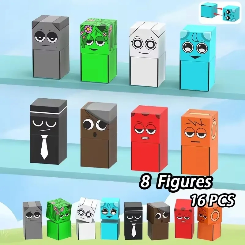 New Sprunkie Figures Magnetic Blocks Toys Music boxs Sprunkie Magnet Toys STEM Sensory Toys for Toddler Halloween Birthday Gifts