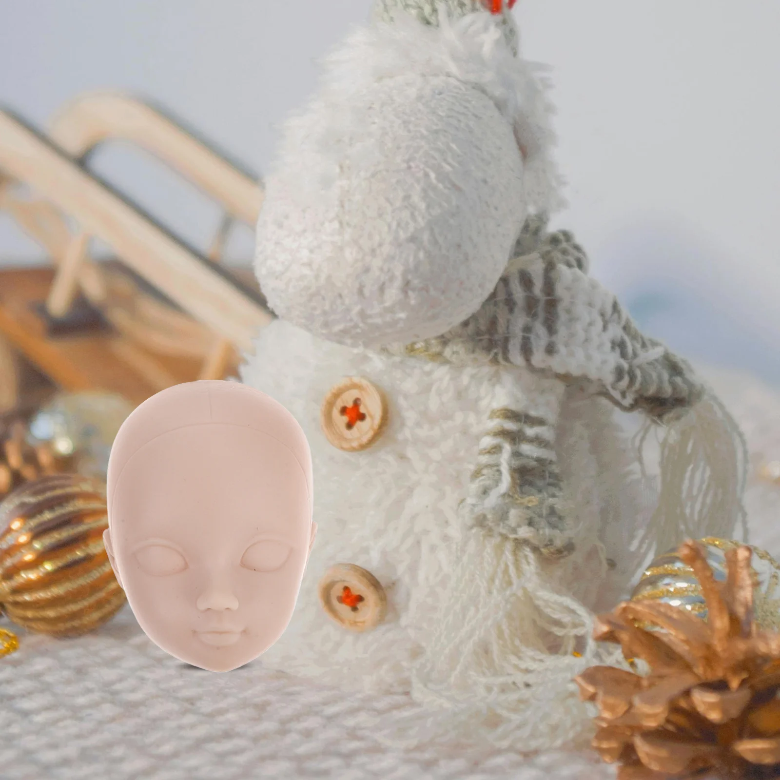 

10pcs Heads Makeup Practice Plastic Replacement Head Simple Design Cosmetology Training Tools Dummy