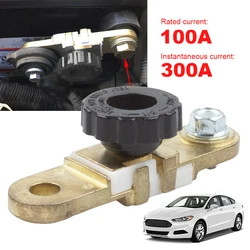 Car Battery Terminal Link Quick Cut-off Switch Zinc Alloy Rotary Disconnect Isolator 100A Battery Cut-off Switch Car Truck Parts