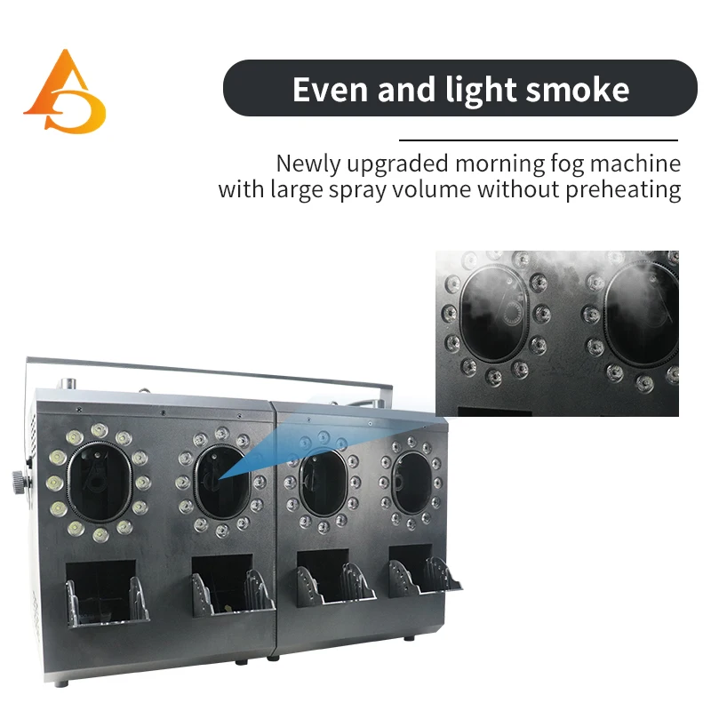 Machine à Brouillard à Bulles LED 4 Voies, 1500W, Télécommande DMX, avec Lumières RGBW, Grande Capacité, pour Événements sur Scène