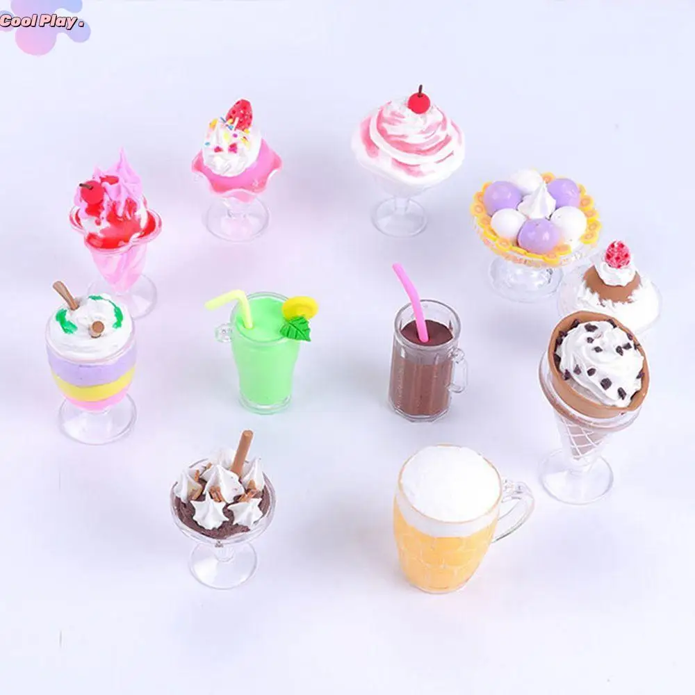 

Plastic 17pcs/Set Dollhouse DIY Toy Goblets Tableware Mini Dish Decor Cups