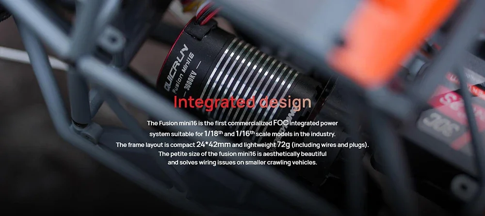 

Бесщеточный сенсорный водонепроницаемый мотор-регулятор скорости Hobbywing Quicrun Fusion Mini16 30A 3000KV 2-в-1 для радиоуправляемых машин и краулеров масштаба 1/16, 1/18