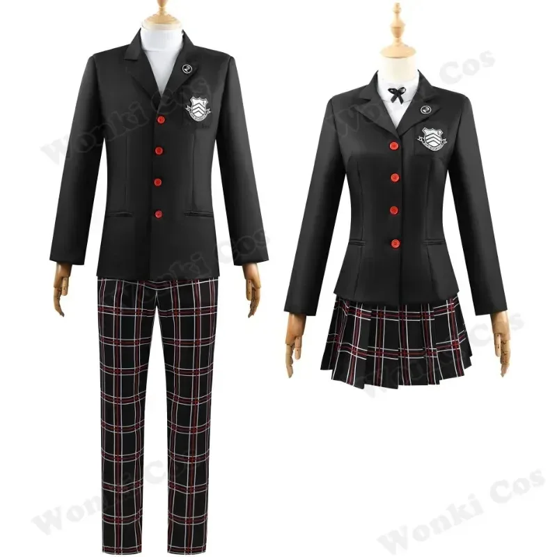 

Game Amamiya Ren Cosplay Costume School Uniforms Kasumi Yoshizawa P5 Cosplay Jk Outfits for Men Women Role Play