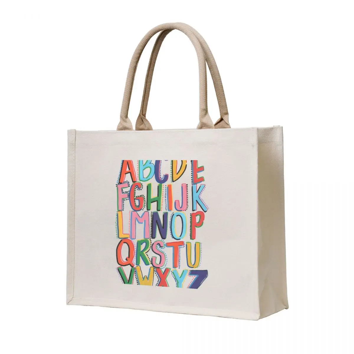 

Colorful Alphabet Tote Bag shopping bag tote bag woman shopper bags Women's