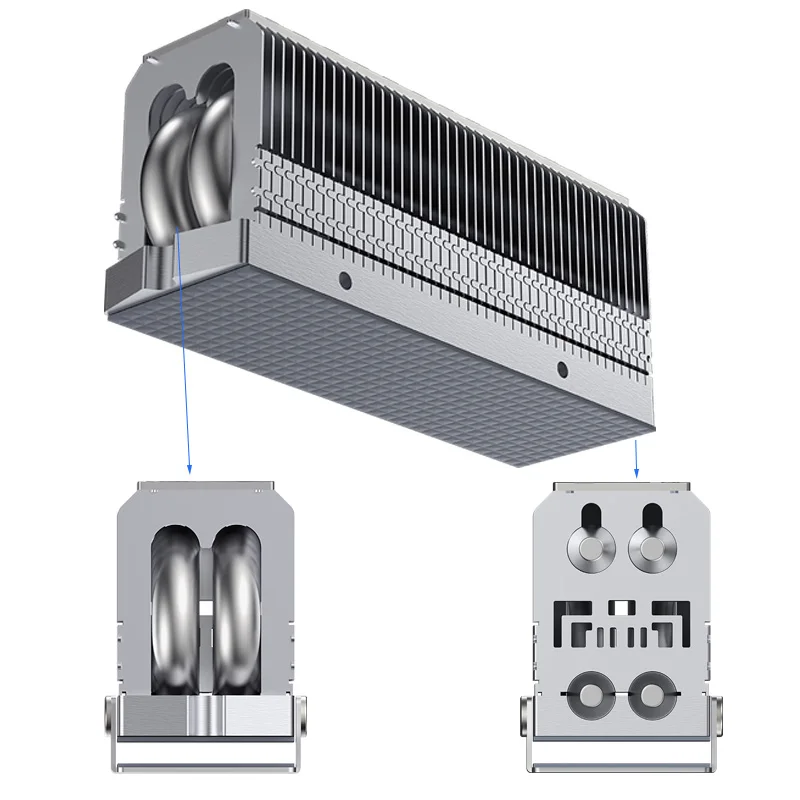 COOLLEO M.2 2280 NVMe SSD Heat Sink 2 heat pipes SSD Cooler With 14.8W/mk Thermal Pad