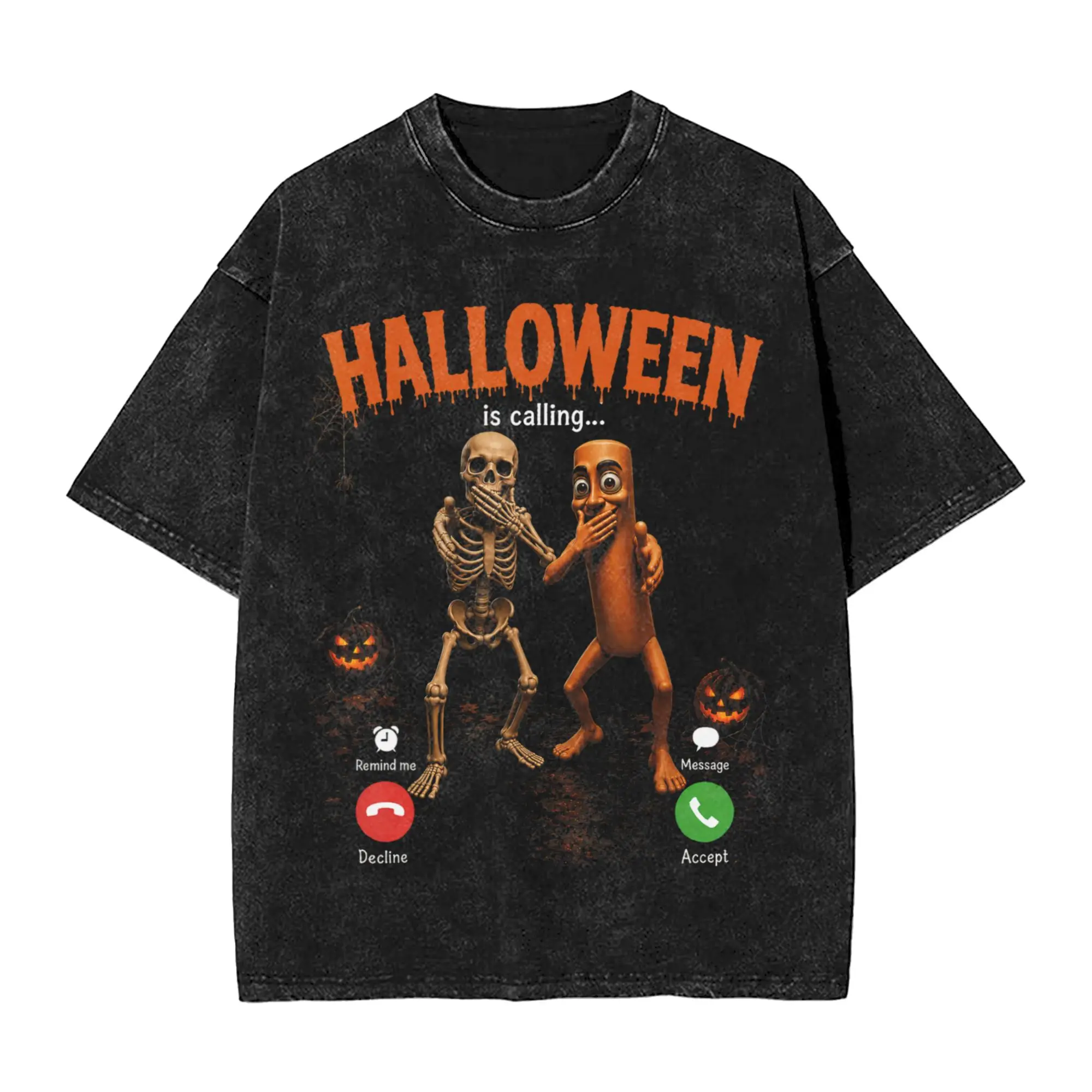 Men's Tung Tung Sahur Skeleton Halloween is Calling Viral Dance T Shirts Tees Summer Short Sleeve T Shirt O Neck Casual Tshirt