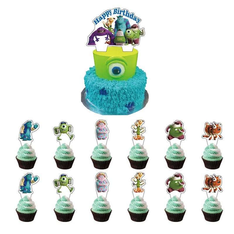 16PCS Disney Latex Balloon Set Cartoon Monsters University Big Eyes Home Party Decorations Children\'s Toys Birthday Gifts