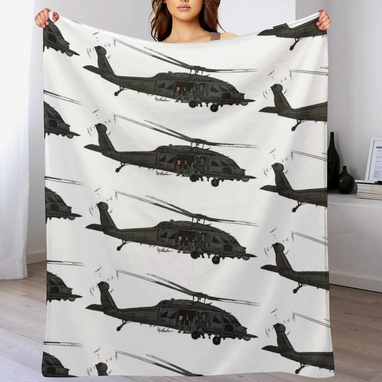 

Blackhawk Helicopter Throw Blanket Bed Fashionable Thins Travel wednesday Blankets