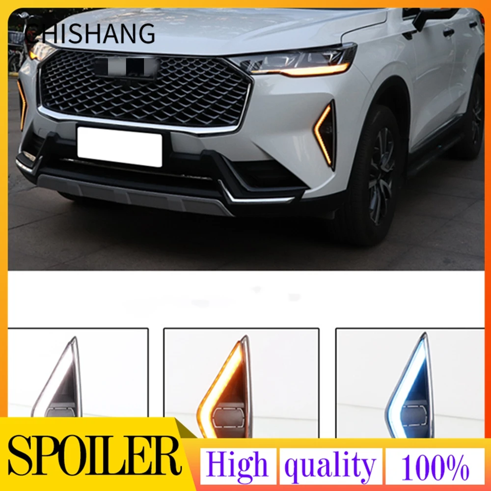 

LED DRL Daytime Running Light Fog Lamp for Haval H6 2021 With Yellow Turn Signal and Blue night mode