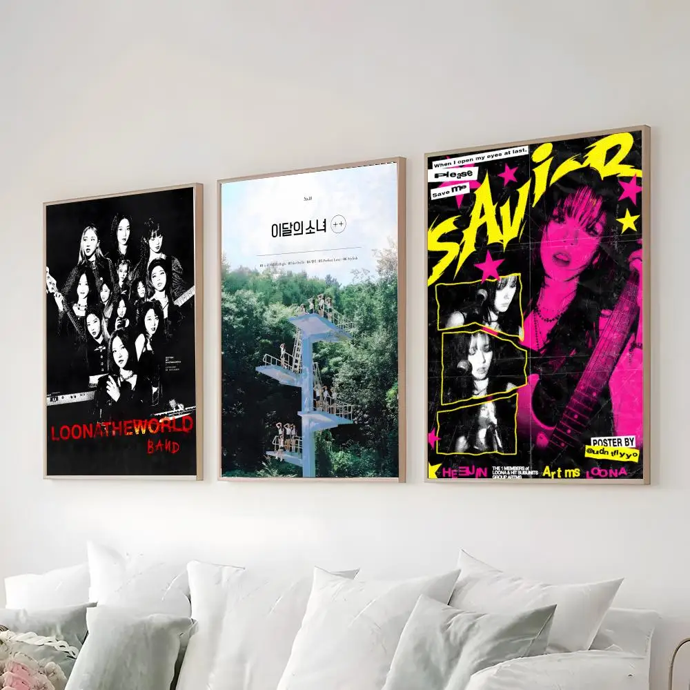 Kpop L-LOONA Poster High-definition  poster stickers, suitable for bedroom, living room, home decoration