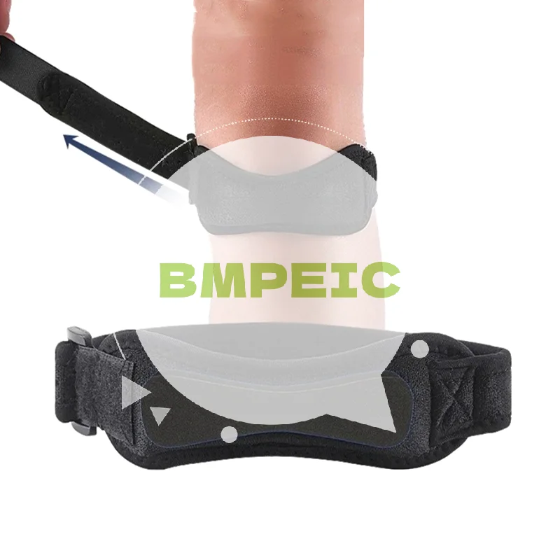 

Adjustable Eva Soft Pad Knee Strap Patella Tendon Protector Running Cycling Gym Sports Knee Support Compression Wrap Unisex Pain