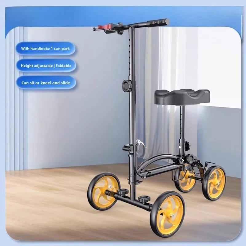 

Наколенники для мобильности при травмах стопы или лодыжки, регулируемая высота, съемная опорная доска, большие колеса, стабильный тормоз