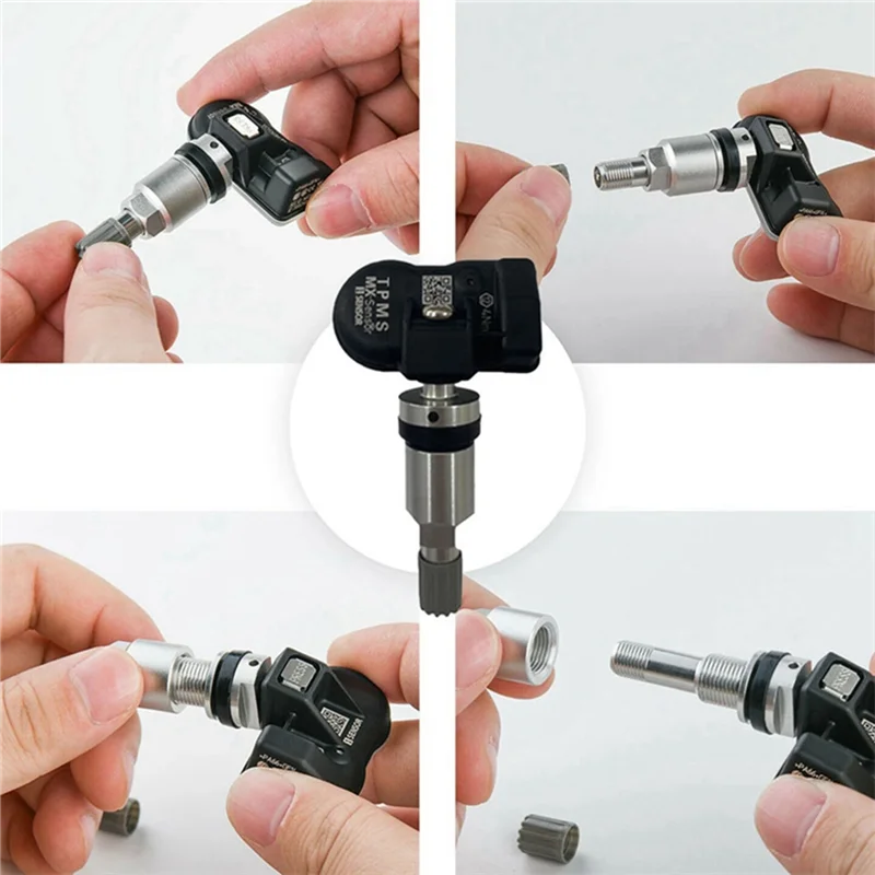 12Pcs Programming TPMS Sensor 315/433MHZ Universal 2 in 1 Mx-Sensor Tire Pressure Monitor System Repair Tool for-Autel