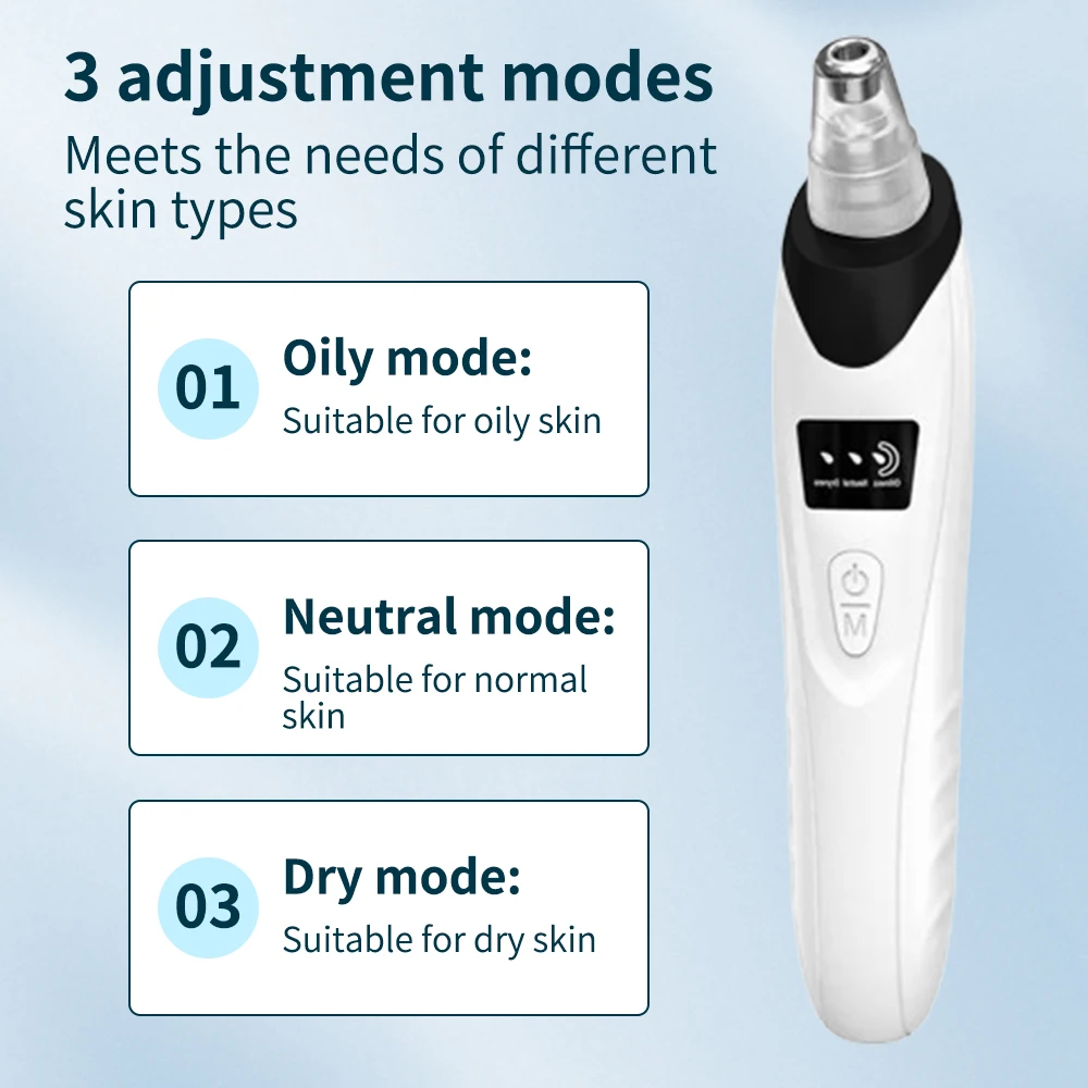 مجموعة هدايا عيد الميلاد الجديدة لعام 2025، جهاز تنظيف الوجه ذو 3 شفط - منظف المسام المفرغ لإزالة الرؤوس السوداء والجلد الميت