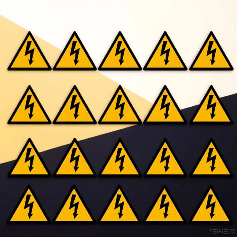 20pcs Electric Shocks Warning Sticker High Voltage Safety Decal For Electrical Panel Box Equipment Indoor Outdoor Traffic