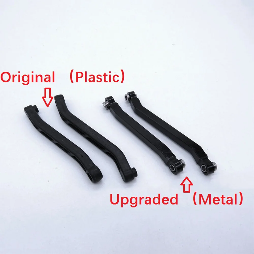 Metal Steering Link Rod Pull Rod Mount Shock Absorber Set for MN D90 MN-90 MN99S 1/12 RC Car Upgrade Parts,2