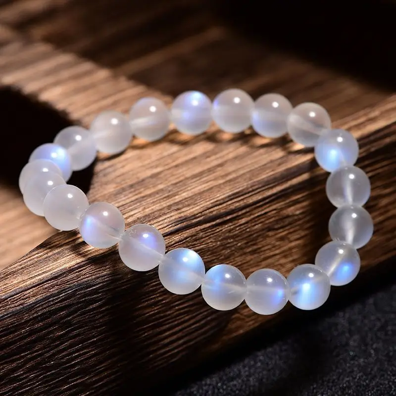 Pulseira Ice Blue Moonlight, Creme Moonstone, Presente casal