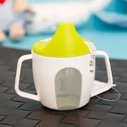 150ml Baby Bottle Drinking Mug Duckbill Cup PP Material Drop-proof & Leak-proof with Handle Perfect Gift for Newborns