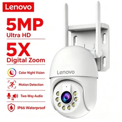 Lenovo 5MP Akıllı Wifi PTZ Kamera Dış Mekan 5x Dijital Zoom Otomatik Takip ONVIF Kablosuz CCTV IP Kamera Güvenlik Video Gözetim