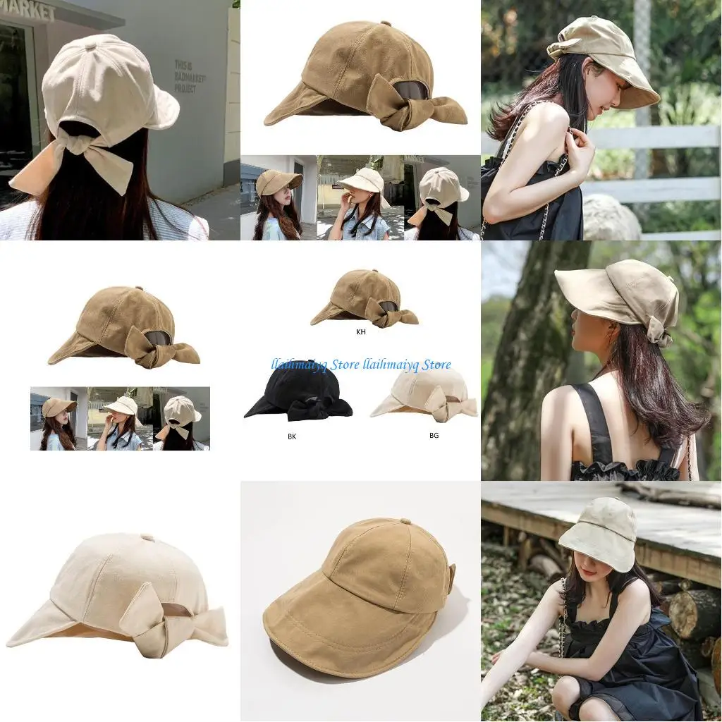 

573B Summer Bucket Hat Sun Hat for Women Girls Commute Driving Sunhat