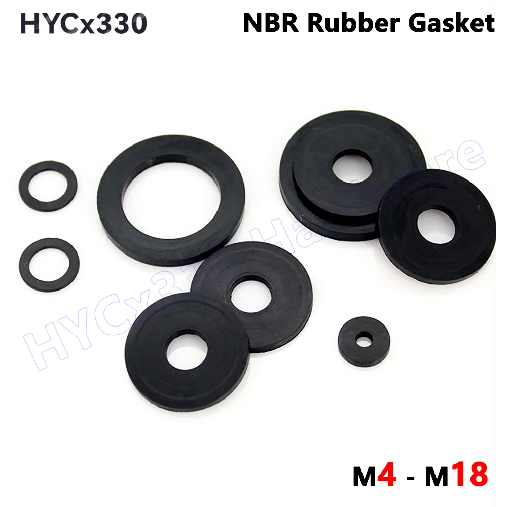 NBR Rubber Gasket, Oil Resistant Sealing Ring Waterproof Nitrile Rubber Washers Soft Flat O Ring Shock Absorbing O-Ring Tap Seal