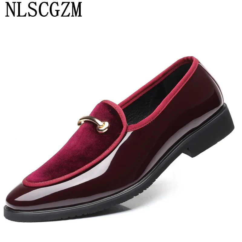 Patent Leather Mens Dress Shoes Loafers Wedding Dress Oxford Shoes for Men Office 2024 Leather Shoes Men Formal Coiffeur Zapatos