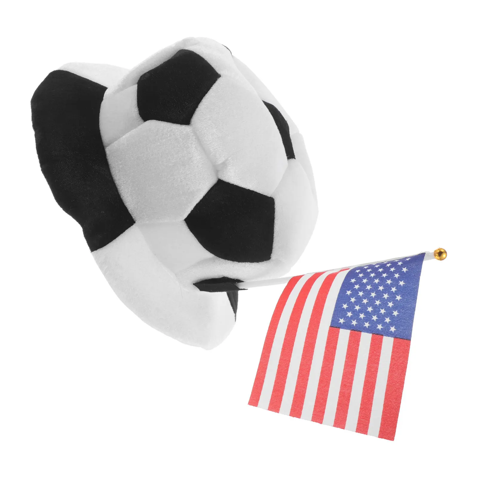 Usa Flag Soccer Party Hat Football Fan Costume Accessory Funny Game Day Headwear for Soccer Birthday Party Supplies Carnival
