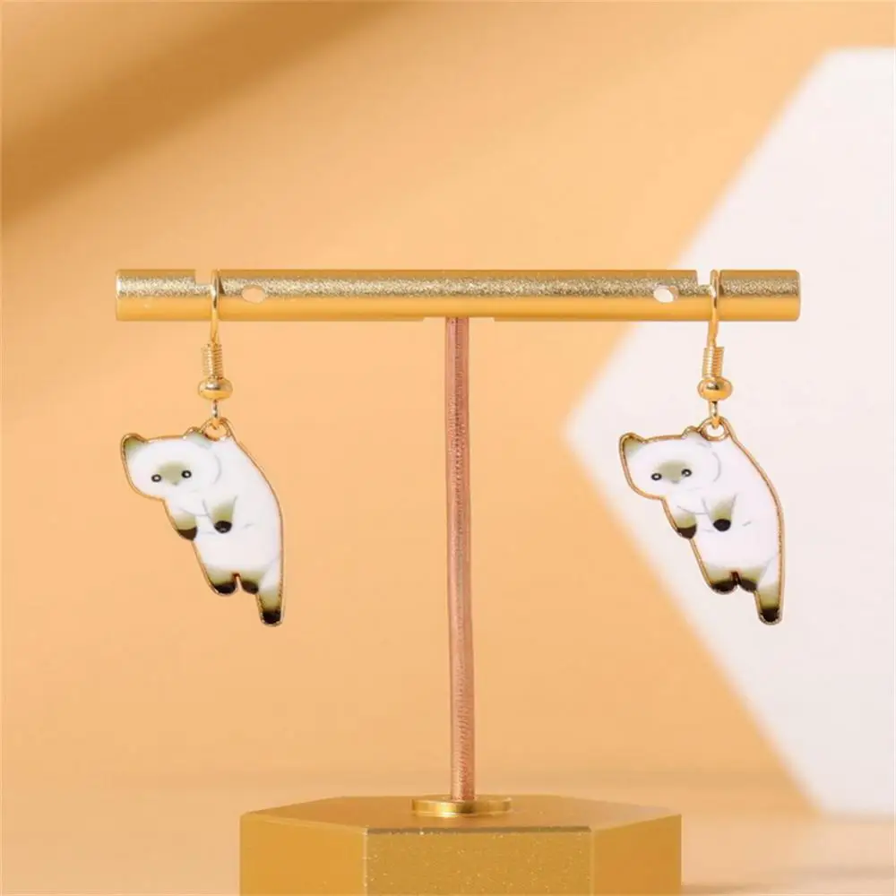 Trendy Cute Kitten Ear Hook Earings Women Fashion Jewelry Gifts  Cartoon Girl Cat Earrings Sweet  Fresh Texture Dangle Earrings image 2