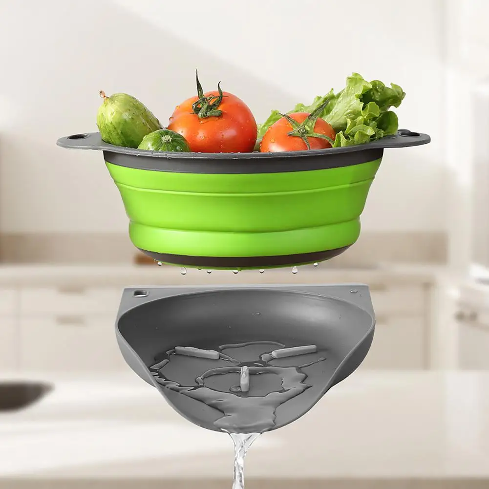2026 Water Deflector, Plastic Sink Strainer Tray, Multipurpose Fruit Pasta Rice Strainer And Drying Rack, for Small Kitchens RVs