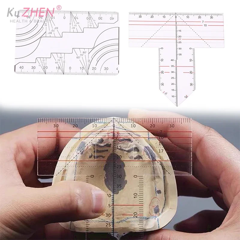 

1pc Dental Lab Denture Drawing And Alignment Dental Ruler T-Shape Examination Symmetry Measurements Multifunctional Dental Tools