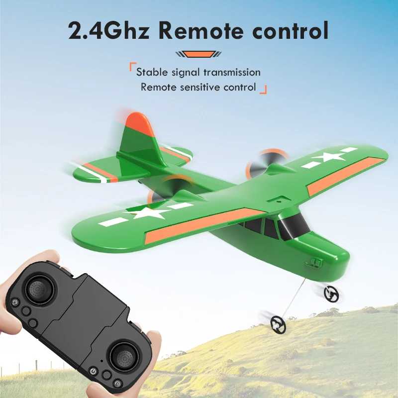 Controle Remoto Planador com Luzes para Crianças, Avião RC, Aircraft Wing Drone, Luta Elétrica Fixa, Resistente ao Queda, Brinquedo para Menino, Presente de Aniversário