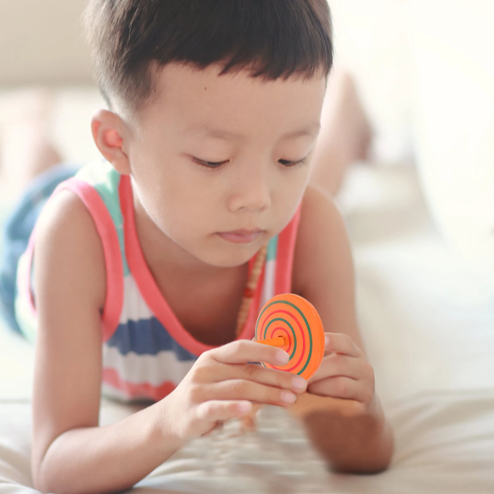 

6 Pcs Gyro Wooden Spinning Infant Toys for Babies Fine Motor Skills Party Bags Fillers