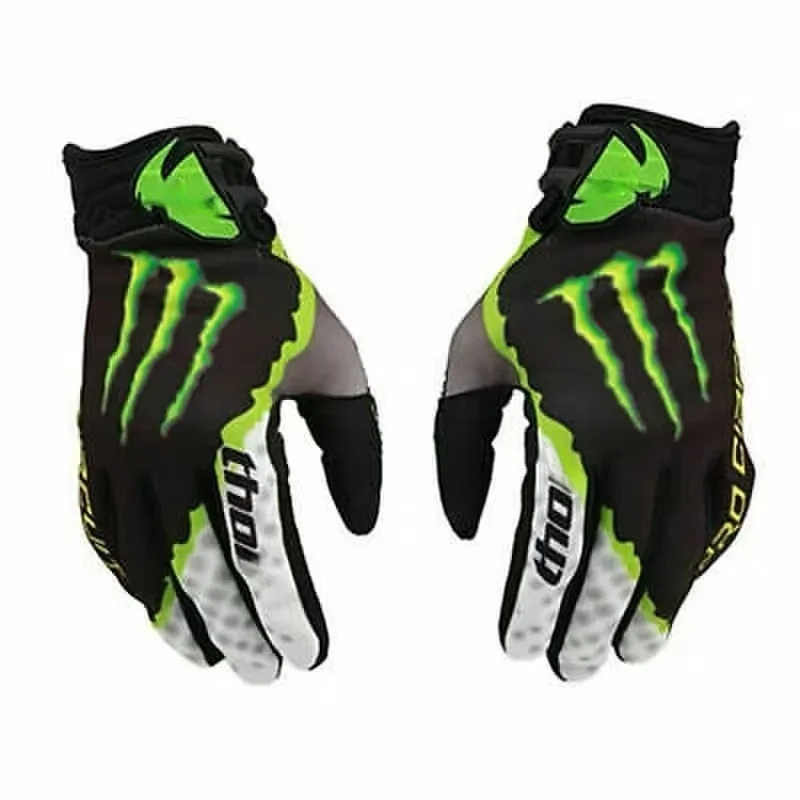 قفازات Monster Energy لركوب الدراجات، قفازات جديدة للطرق الوعرة، قفازات كاملة الأصابع للرياضات الخارجية، قفازات طويلة الأصابع #3