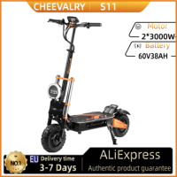 Cheevalry S11 Electric Scooter 2*3000W Motor 60V 38AH Battery Electric Scooter 11 Inch Off Road Tires Off Road Electric Scooter