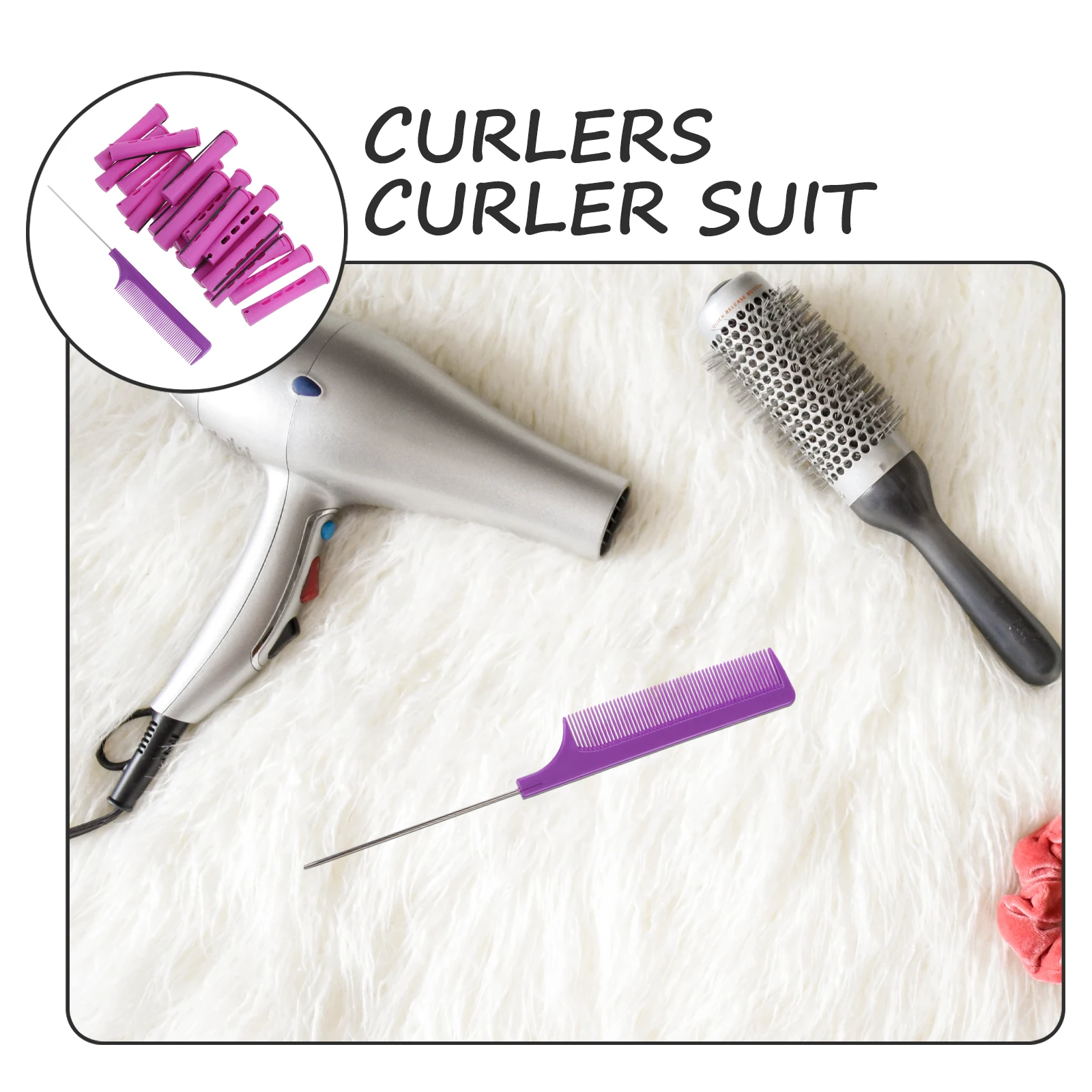 

Resin Rollers Hair Curling Bar Kit Medium Curler Women Lightweight Portable Travel Home Gym Fitness Tool Set Styling Accessories