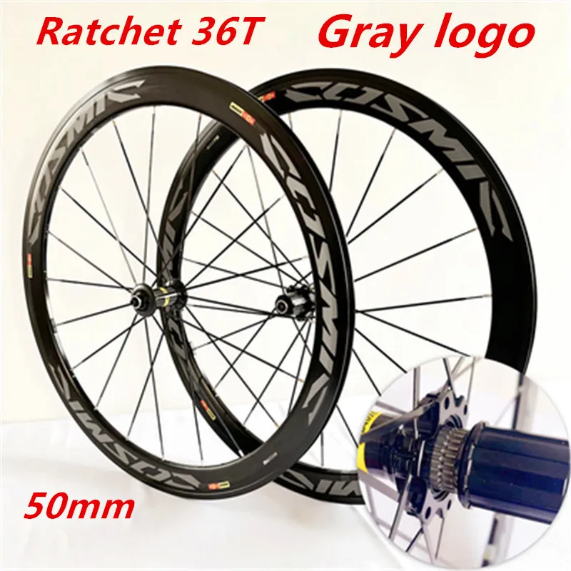 

New 700C 30/40/50mm Road bike alloy Bicycle wheelset clincher rims V Disc brake 120 noise 36T Planetary ratchet hubs Free ship