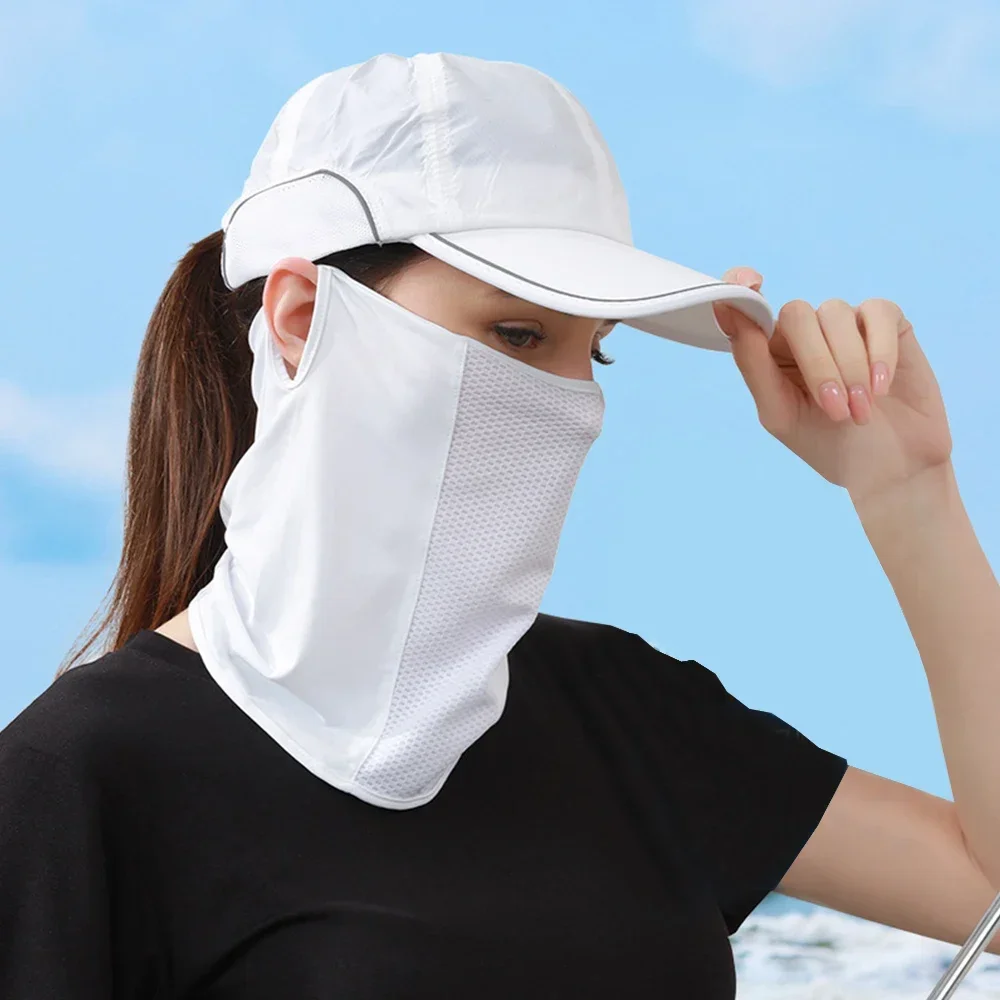Uni UV Protection Summer Outdoor Neck Wrap Cover Sports Sun Proof Bib Ice Silk Mask Face Cover Neck Wrap Cover