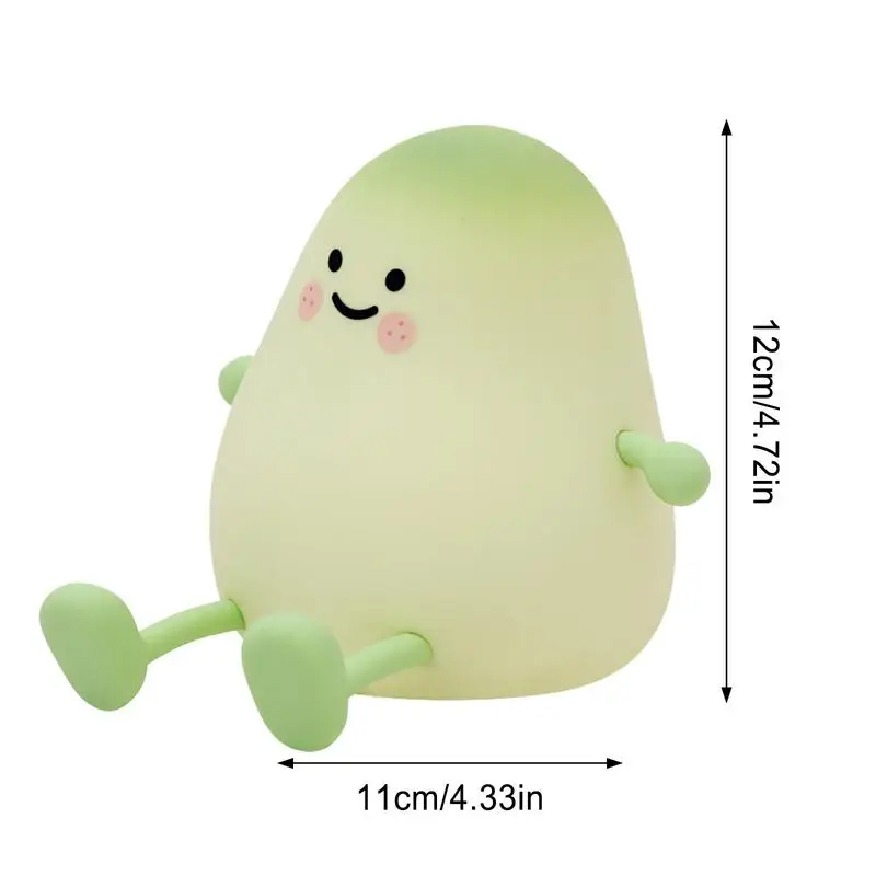 Bedroom Night Light Touch Ambient Night Light With Mango Shape Mobile Phone Holder Desktop Decor For Kid Room Dormitory