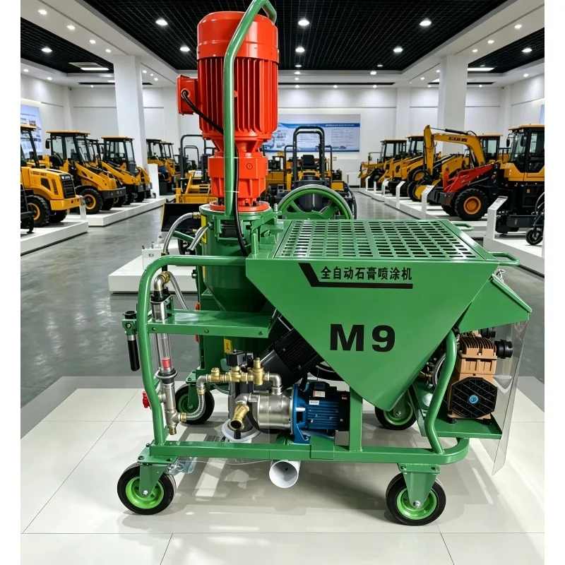 M6/M9/M10/M12 Fully Automatic Gypsum Plastering Machine, Electric 380V 220V  Putty Gypsum Spraying Machine Saudi Arabia
